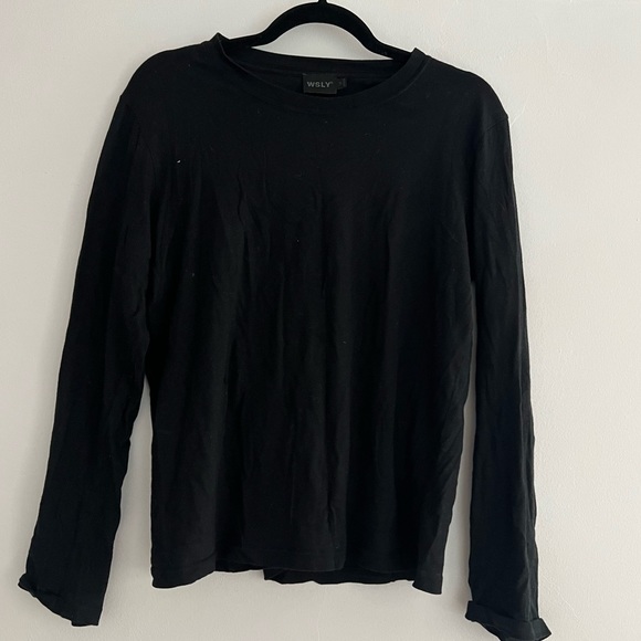 WSLY Black Long Sleeve Tee Size S - Picture 1 of 3